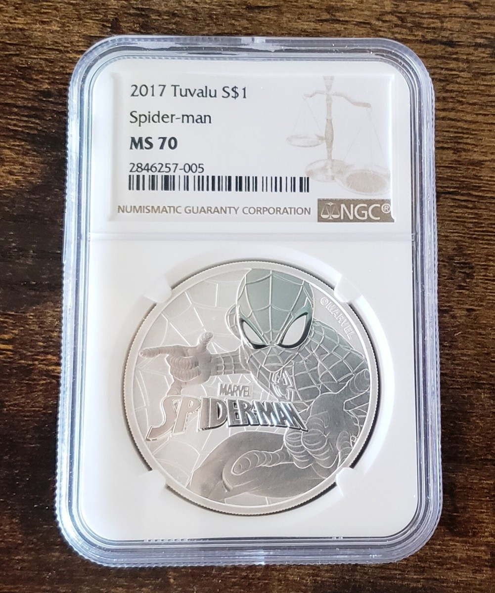 2017 Tuvalu Marvel Comics Spiderman Queen Elizabeth 1 oz