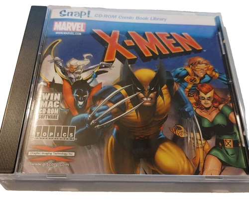 Marvel X-Men Vintage PC Computer Game Snap! Comic Book Library Windows XP / Mac