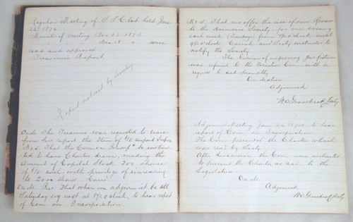 1871-1883 Sans Souci Club, Lansingburgh, NY Manuscript Meeting Minutes, By-Laws - Picture 3 of 7