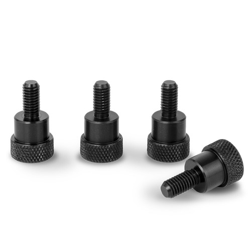 PrecisionGeek - M4 x 10 mm L-20 mm NOIR vis à pouce genou épaule (lot de 4) - Photo 1/3