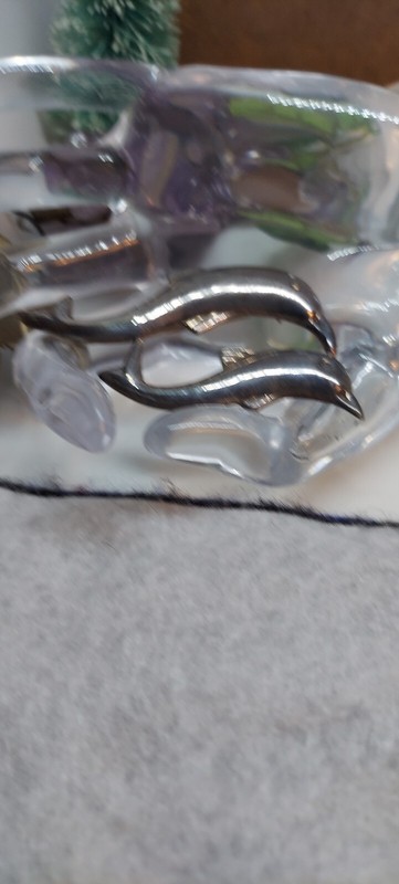 Vintage Sterling Silver Brooch Pin 925 Animal Dolphin Fish (b) 9.5 Gr 2"