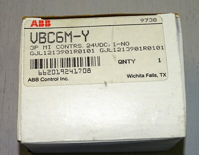 Contattore Inversione ABB VBC6M-Y 24 VDC 3 Poli, Interblocco Meccanico - New Old Stock
