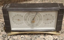 Vintage Desktop AIRGUIDE WEATHER STATION ART DECO Temperature Humidity Barometer