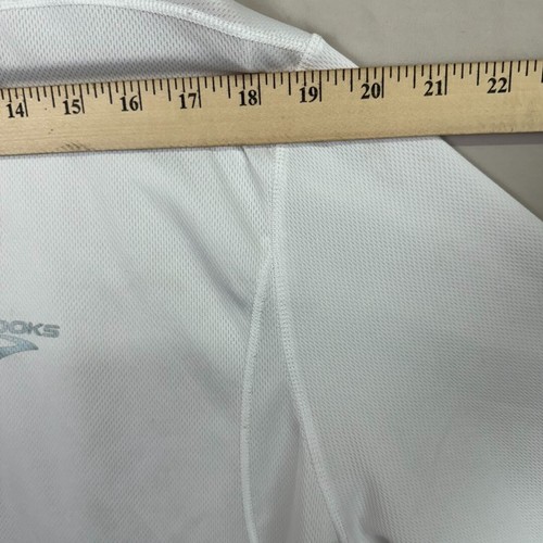 Camiseta de entrenamiento para hombre BROOKS talla XXL blanca tela de rendimiento limpia - Imagen 6 de 11