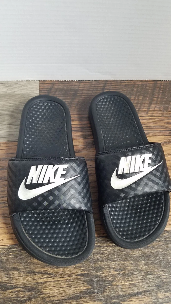 opslaan Leonardoda actie Nike Womens Benassi JDL Slide Sandals Black 343881-011 Slip On Flats Sport  7 | eBay