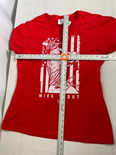 Mike Trout #27 Los Angeles Anaheim Angels Show Your Pride Red T-Shirt Women's XL - Picture 10 of 10