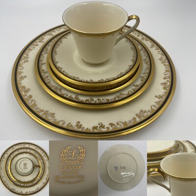 Vintage Lenox Bone China ECLIPSE ~ 5 Piece Place Setting - Gently