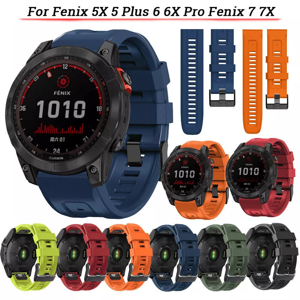 For Garmin Fenix 7/7X 6/6X Pro 5/5X Plus 3/3 HR Silicone Watch Band Sport  Strap