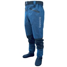 Pantalone impermeabile 4 strati vita wader traspirante calza per caccia pesca