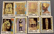 Central African Republic stamps used Toutankhamon set 1978