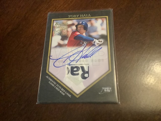 Toby Hall 2002 Bowman Futures Game Base Autograph Rc…Devilrays