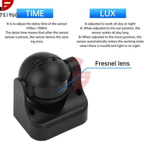 AC110-240V 180 Degree Outdoor Security PIR Infrared Motion Sensor Detector New - Picture 7 of 20