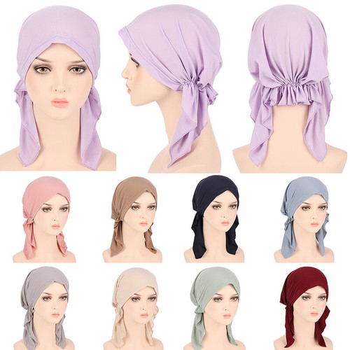 Frauen Krebs Kopftuch Chemo Haarausfall Hut Turban Vorgebundene Kopfbedeckung☆ - Bild 3 von 63