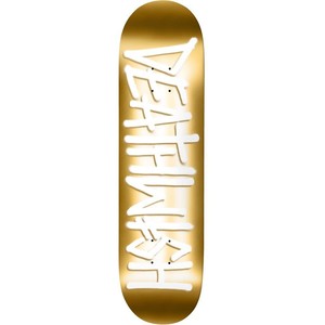 Deathwish Skateboard Deck 8 25 Deathspray Gold White Free Grip New Ebay