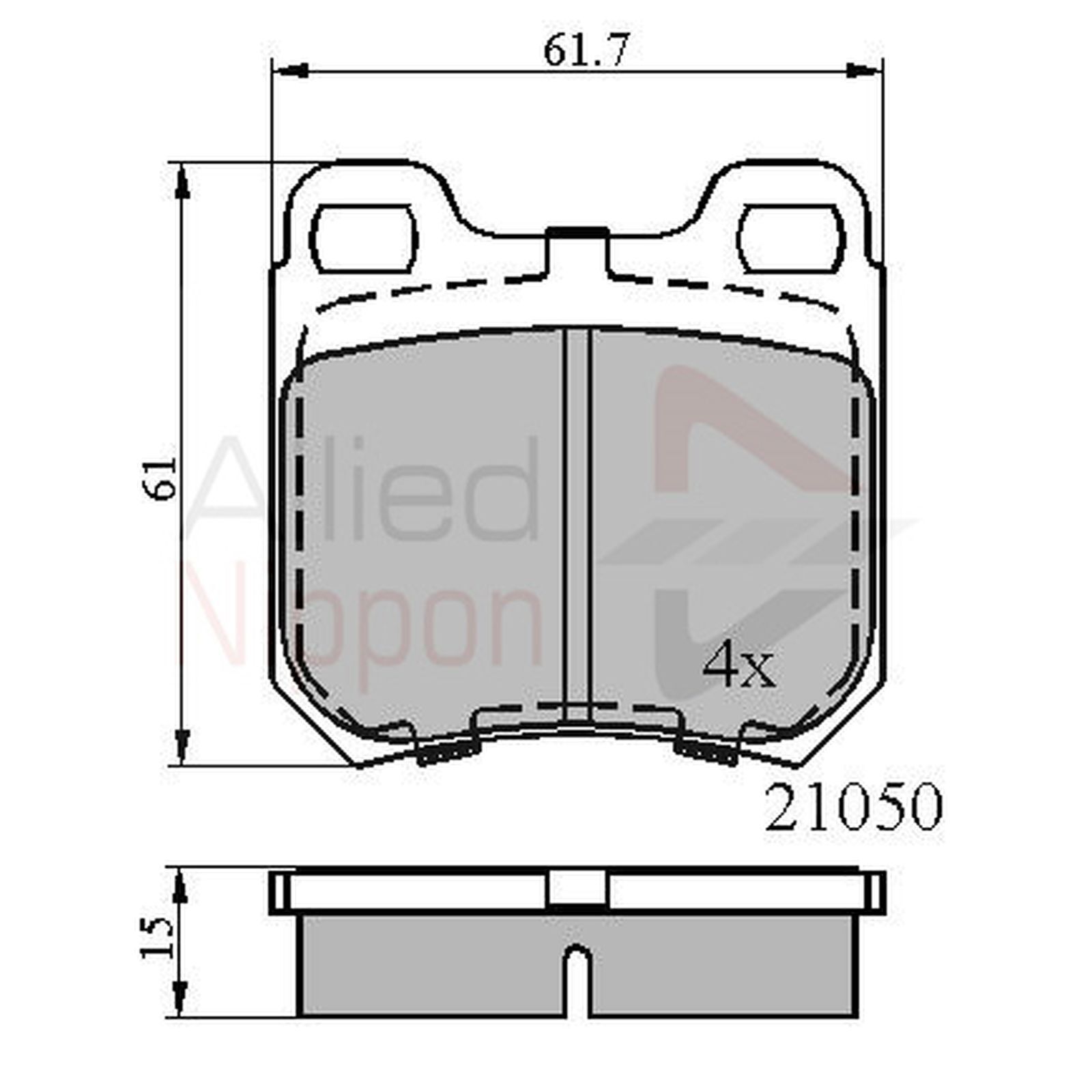 Allied Nippon ADB0741 Brake Pad Set for sale online eBay