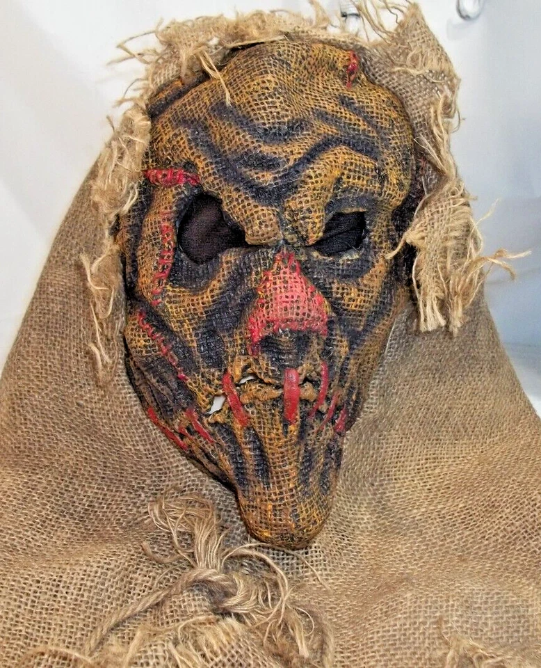 Halloween Divertido Mundo Espeluznante Zombie Máscara Cubierta de Arpillera Completa Máscara Facial Teatro Foto 2 de 4