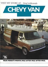 Original 1976 Chevrolet  Van  in G10, G20, and G30 model sales brochure, catalog