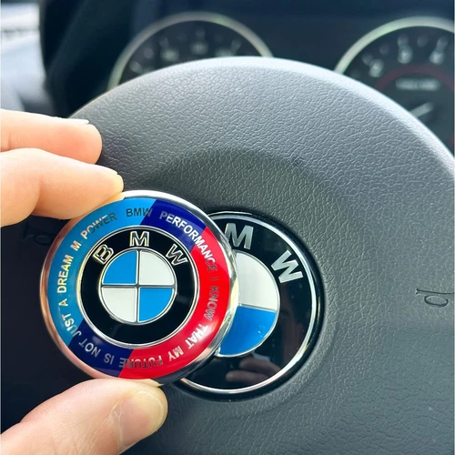 Special Edition 45MM Steering Wheel Emblem for BMW 1 2 3 4 5 7 X M Series K 50th
