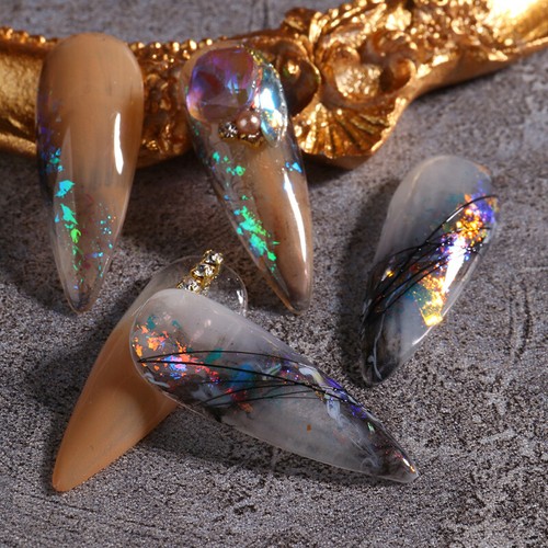 Opal-Nagelpulver Holografischer Glitzer Schillernde Pailletten Kristall- æ - Picture 11 of 17