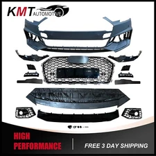 Fits 2017 2018 2019 Audi A4 Upgrade to RS4 Style Front Bumper Grille Body Kit