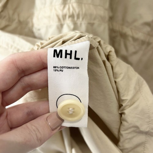 MHL Margaret Howell Beige Coat Windbreaker Size S Relaxed 44" Chest Hooded - Picture 14 of 14