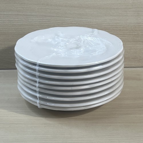 Buffalo China by Oneida Restaurant Ware Cream White Scalloped Bread Plate Set 9