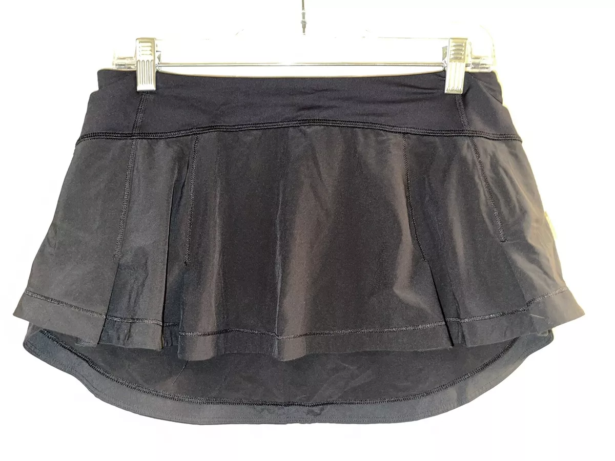 Lululemon Black Reflective Skirt Unlined Size 6