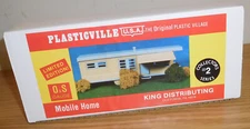 PLASTICVILLE USA O & S GAUGE MOBILE TRAILER HOME BLUE & CREAM SNAP TOGETHER KIT