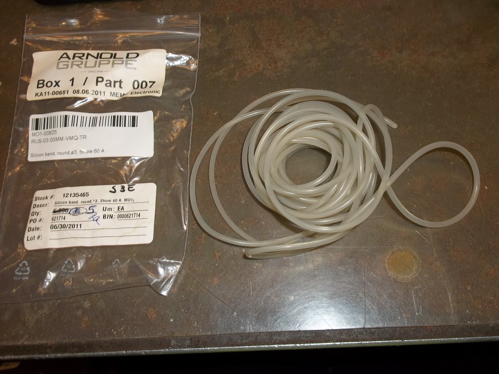 ARNOLD GRUPPE SILICON BAND ROUND MD1-00825 RUS-03.00MM-VMQ-TR (BIN44 ...