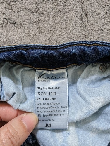 KanCan Cuffed Shorts Women's Size Medium 26 Dark Wash - Picture 3 of 9