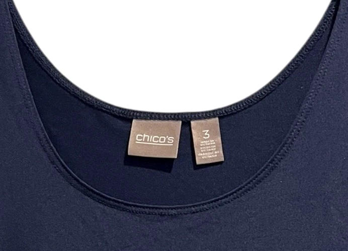 Blusa sin mangas Chicos talla 3 o XL azul marino cuello redondo Foto 3 de 4