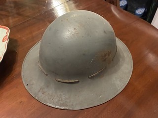 British Home Front Civil Defence Zuckerman Helmet and Liner WWII