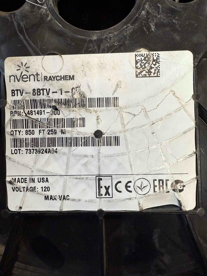 NvENT Raychem Parallel Self Regulating Heating Cable BTV-8BTV-1-CT By ...