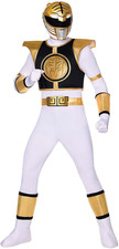 Spirit Halloween Mighty Morphin Power Rangers Adult White Ranger Costume