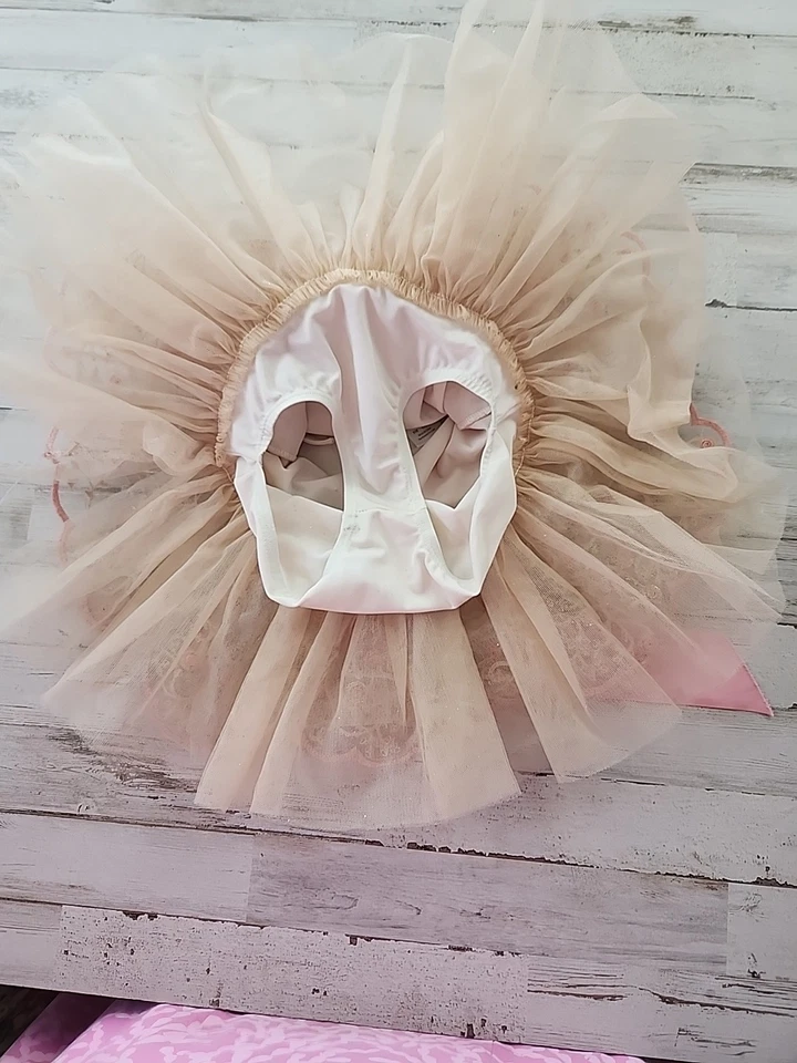 Weissman костюм платье SC розовый бант розы блестки фея принцесса бежевый 6779 - Изображение 2 из 4