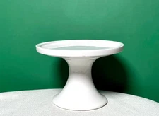 New Porcelain Pedestal Stand Cup Cake Dessert White 4in American Metalcraft