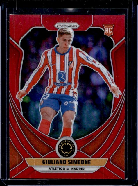 2025 Panini Prizm FIFA Club World Cup Giuliano Simeone RC Red #/199 Atletico