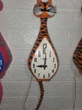 Rare 50s/60 Spartus Here Kitty Kitty Orange Tiger Fully Functional