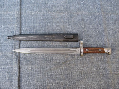 WWI AUSTRIAN M1895 AB BRIGHT BLADE BAYONET, SCABBARD  EXCELLENT CONDITION
