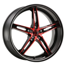 Fiero Number 38 Wheels 18x8 35 5x114.3 72.56 Black Rims Set Of 4