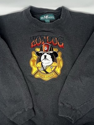 Vintage Big Dogs Fire Fighter Hot Dog Embroidered Crewneck (M/L)