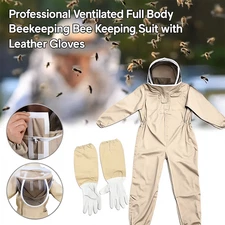 Bee Suit Men Women XL Beekeeping Protective With Glove Veil Hood For BeeKeeper