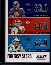 2020 Panini Score Football Jackson Watkins McCaffrey FSLSC Fantasy Stars Red /20