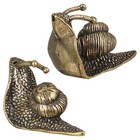  2 Count Small Snail Ornament Animal Desktop Ornaments Brass Snailj