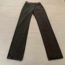 Vintage Wrangler Jeans Juniors 5 X 36 Charcoal Wash High Rise Straight Denim USA