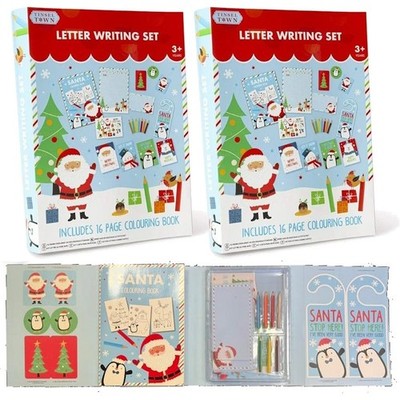 2 x Kinder Weihnachtsliste Brief an den Weihnachtsmann Schreiben Heiligabend Kinder Kinder Set