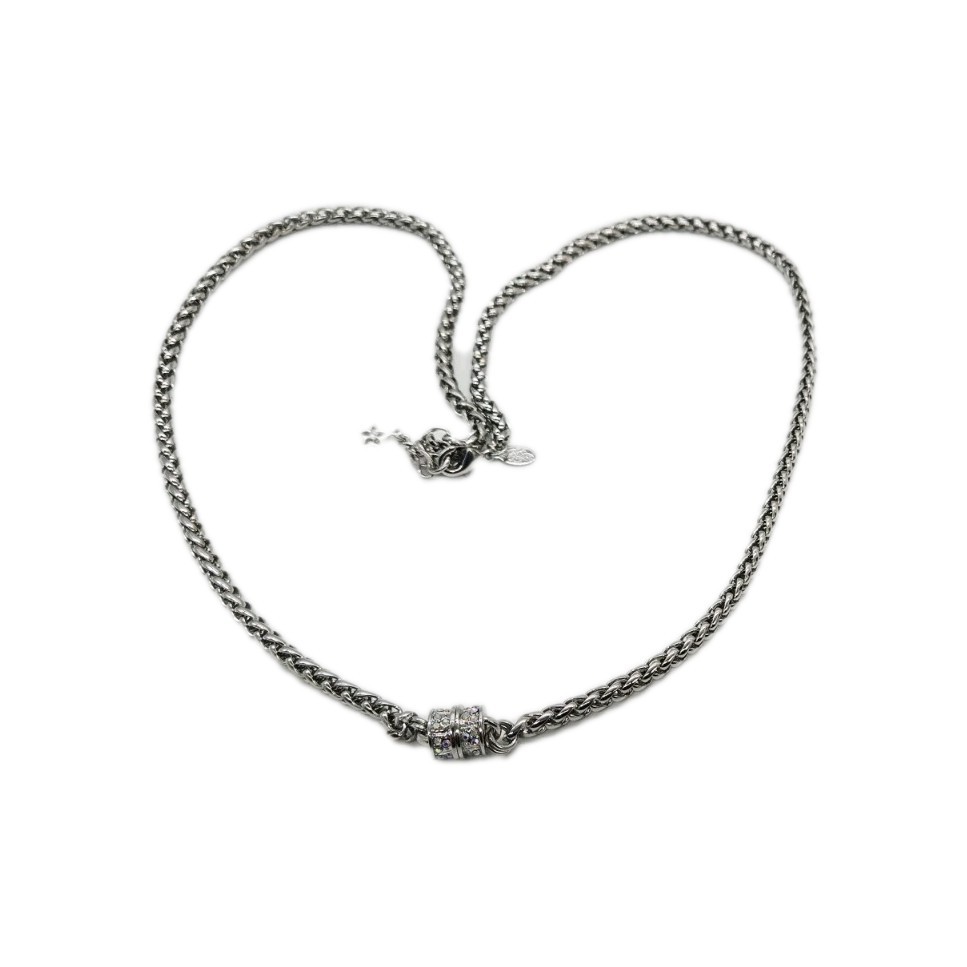 Kirks Folly Magic Weave Magnetic Interchangeable Necklace Silver tone 30 in