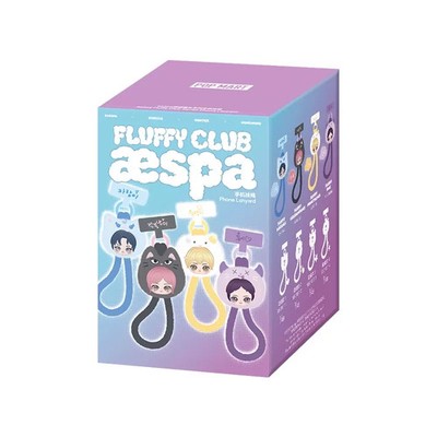 POP MART aespa Fluffy Club Series Vinyl Plush Doll Pendant Card