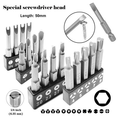 Special Shaped Screwdriver Set U-shaped Y-Type Triangle Screwdriver Bit