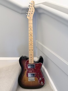 Telecaster Thinline Sunburst 2 Fender Wide Range Humbuckers Locking Tuners